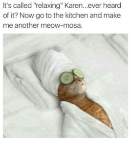 relaxing at home